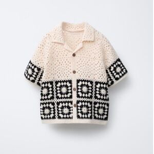 NWT ZARA kids 2T Crochet Knit Shirt